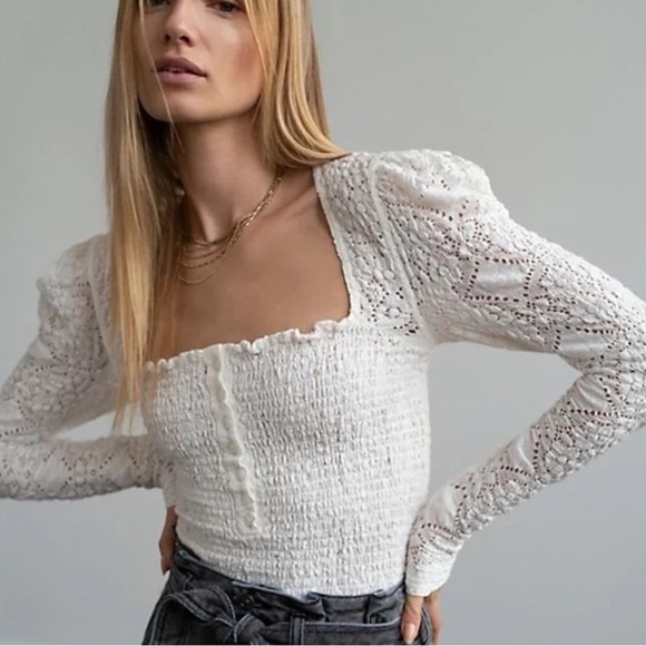 Free People Tops - Free People Confection Top in English Cream